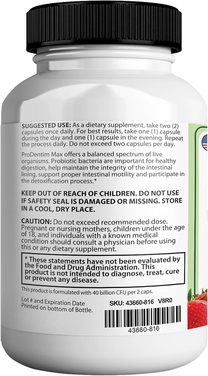 DentamPro Max for Gums and Teeth Health & Fresh Breath - 40 Billion CFU Advanced Oral Probiotics for Mouth Bad Breath, Capsule Supplement (1)