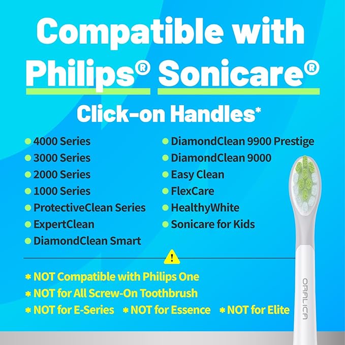 Japanese Brand Whitening Replacement Toothbrush Heads, Compatible with Philips Sonicare Click-on Handles, 4 Pack, Medium, with Tongue Cleaner (CA668, Black)