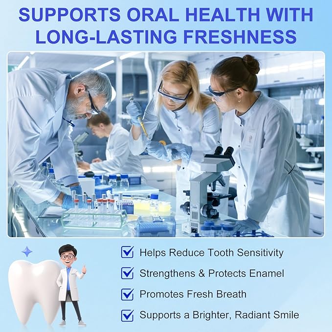 7.5% Hydroxyapatite Toothpaste(Fluoride Free), Natural Nano Hydroxyapatite Toothpaste for Sensitive Teeth, Enamel Protection, Tooth Strengthening, Fresh Mint Flavor, Daily Use for Oral Care