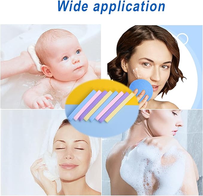 Haploon 144 Pcs Compressed Facial Sponge, Facial Compressed Facial Sponges Face Cleansing Sponge Pad Exfoliating Wash Makeup Removal for Women, Makeup Removal Sponge