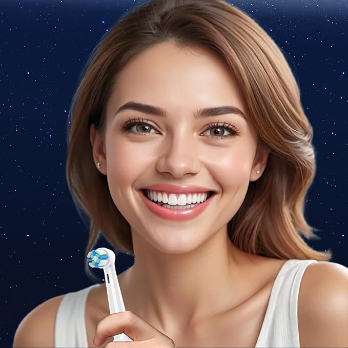 12 Pcs IO Replacement Heads Compatible with Oral B IO 2/3/4/5/6/7/8/9/10/Deep Clean Series Electric Toothbrushs, Toothbrush Heads with Medium Bristles Compatible with Oral B IO (White)