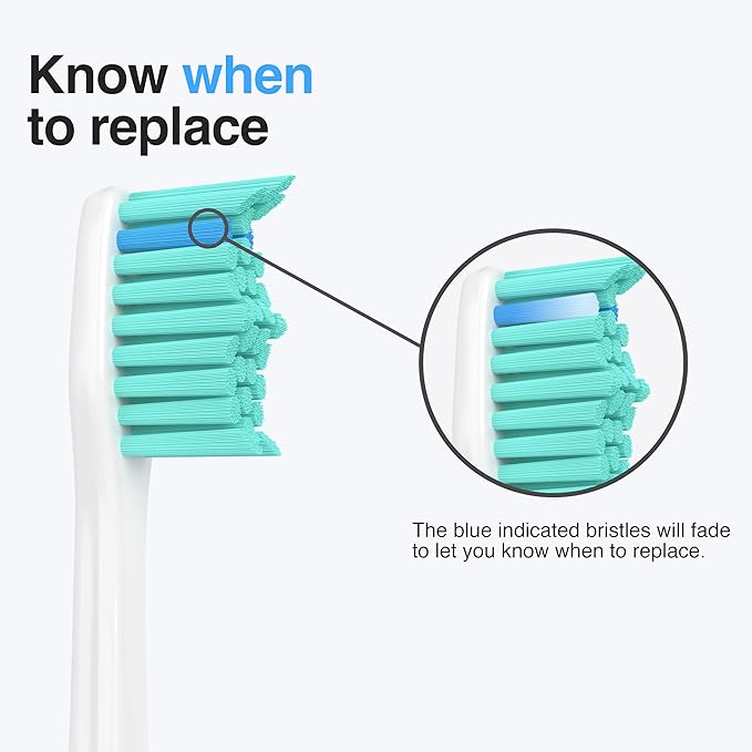Replacement Toothbrush Heads for Philips Sonicare Replacement Heads E-Series, Essence, Xtreme, Electric Replacement Brush Head for Phillips Sonicare, for Philips Sonic Care Toothbrush,6 Pcs