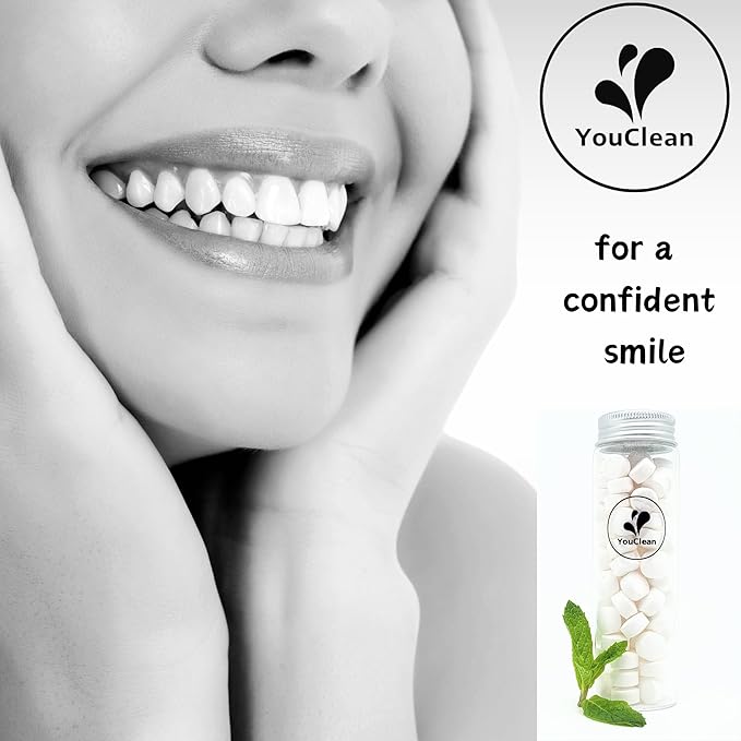 Refill Pack - 365 Toothpaste Tablets - Natural Remineralization & Whitening with Nano Hydroxyapatite - Travel or Daily Use - Fluoride Free (Strawberry365)