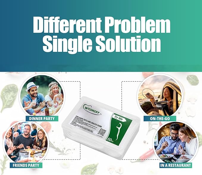 Dental Floss Picks Unflavored Floss Picks,50 Count Travel Tooth Picks Flossers,Floss Sticks for Teeth,car,Work Office,Family, Hotel, Restaurant use Portable Floss Dispenser
