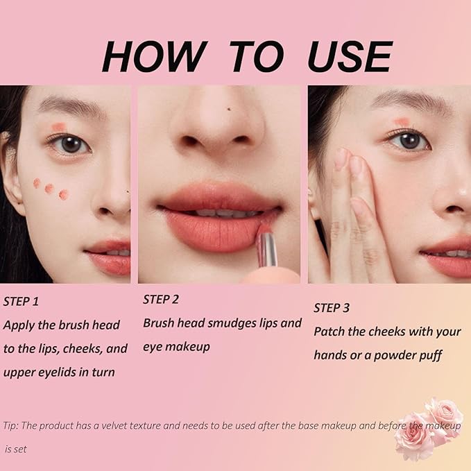Cushion Lip Powder Cream, Matte Lip Cream - Long-Lasting & Smooth Skin, Non-Drying, Moisturizing Non-Fading Lipstick, CreaM Velvet Finish, Lightweight (N03 Brick red)