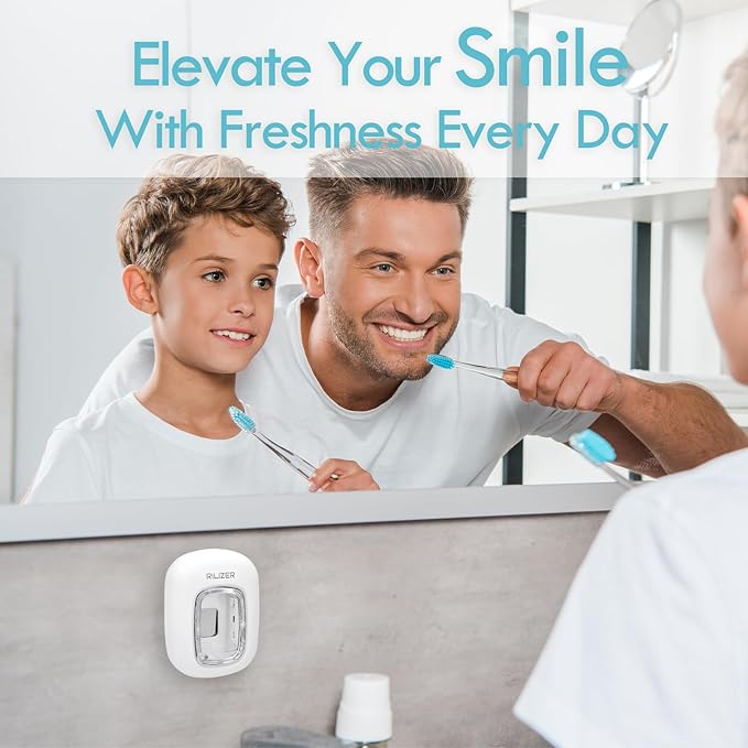 UV Toothbrush Sanitizer Cover, Rechargeable Travel Cap with Magnetic Wall Mount, Portable Cleaner for Any Size Toothbrush