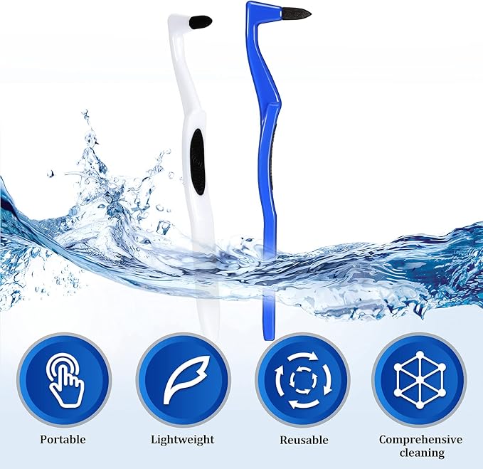 Geiserailie 8 Pieces Tooth Stain Eraser Tooth Stain Removers Tartar Remover Plaque Remover for Teeth Dental Polisher Cleaning Kit for Whitening Polishing
