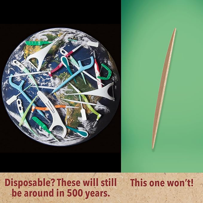 EarthPicks Plaque Removers - Better Than Floss Picks, 900 Count, Pocket-Sized Oral Health Solution, Eco-Friendly