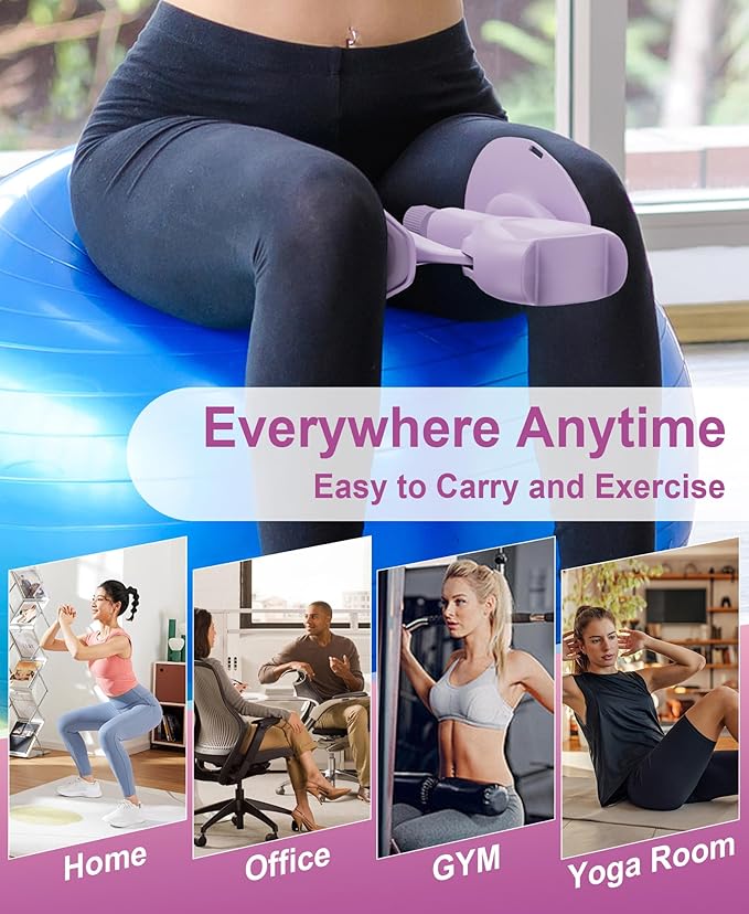 Upgraded Inner Thigh Exerciser, Kegel Exerciser, Adjustable Pelvic Floor Muscle Strengthening Exercise Devices, Hip Pelvic Trainer for Postpartum Recovery, Thigh Toner Workout Equipment