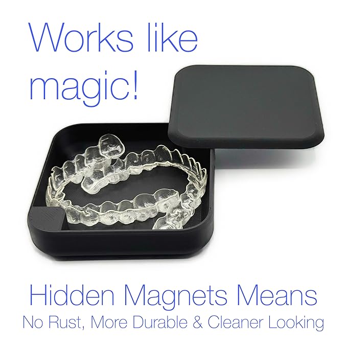 Kasse Invisalign Case by nCase | Modern Aligner & Retainer Case with QR Code Recovery | Magnetic Twist Open | 3D Printed in the USA | Secure Travel Design | Includes Invisalign Remover Tool | Hot Pink