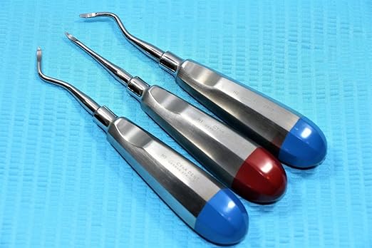 New Premium German 3 Dental HEIDBRINK Root TIP Pick Elevators Right Left Straight Instruments Set of 3 Each