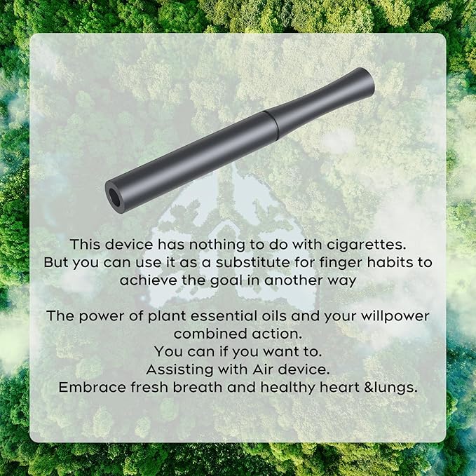 Double Mint Fresh Air Device,Smokeless Inhalers,Reduces Bad Hand Habits,Double Mint Aluminum Mouth Retainer,Comes with 4 Flavored Cotton Wickets-J13