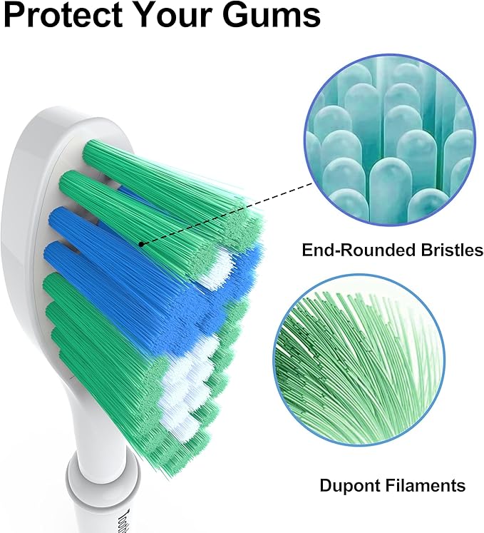 Both Rotating and Oscillating Replacement Toothbrush Heads for Oral B Electric Toothbrush Precision Clean Brush Heads Refill Compatible with Oral B Braun Pro Smart Genius Toothbrushes