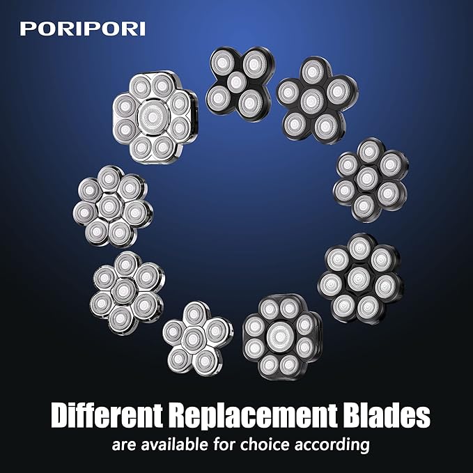 Universal Replacement Heads for Blade,Replacement Blades Compatible with Most Major Head Shaver Brands, Easy-to-Install Electric Razor Shaver Heads for Bald Men. (8 Black)