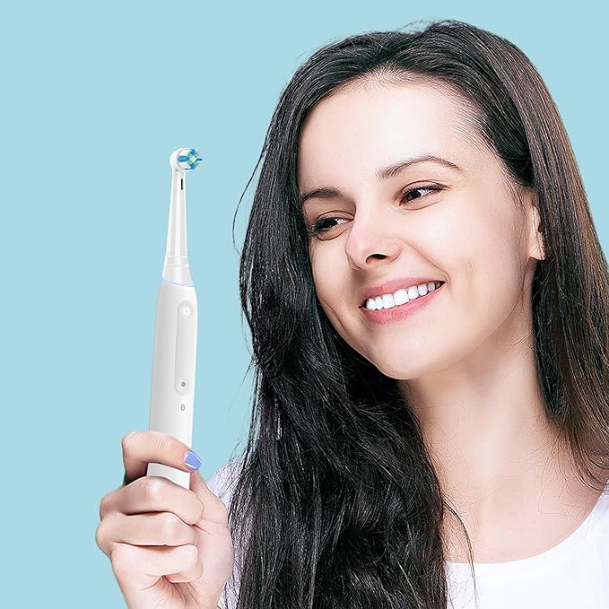 8 PCS Replacement Heads Compatible with Oral B IO 2/3/4/5/6/7/8/9/10/Deep Clean Series Electric Toothbrush, Medium Softness Brush Heads Compatible with Oral B IO for Teeth and Gums Care (White)