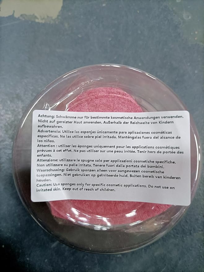 Nuenen 60 Pieces Facial Sponges with Container, Heart Shape Compressed Face Sponges Natural Cleaning Pads for Washing Face Cleaning Exfoliating Esthetician Makeup Removal(Pink)