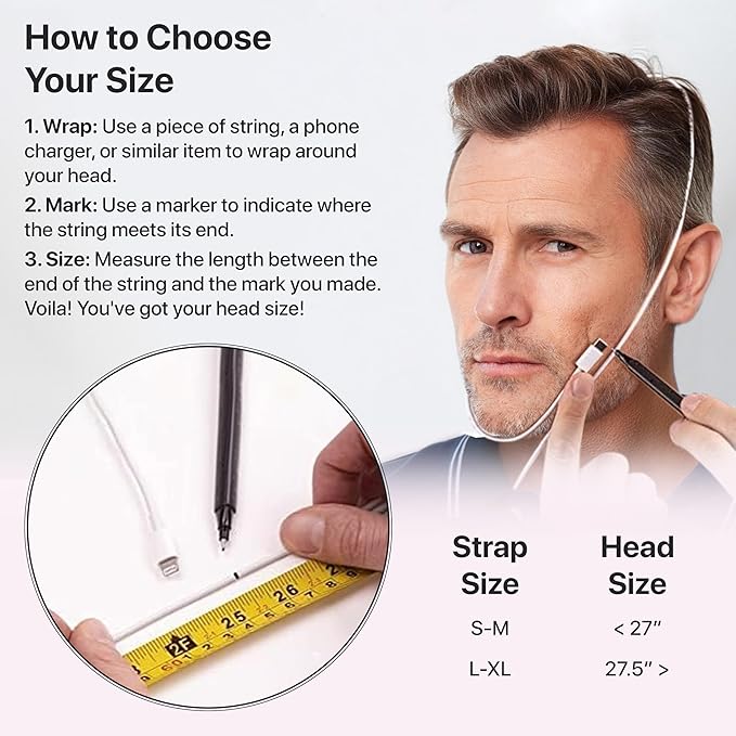 Chin Strap for CPAP Users | Comfortable Mouth Support to Encourage Closed Mouth Positioning Nasal Breathing for Men and Women Who Breathe Through The Mouth During Sleep by PIDOTI (Black, L-XL)
