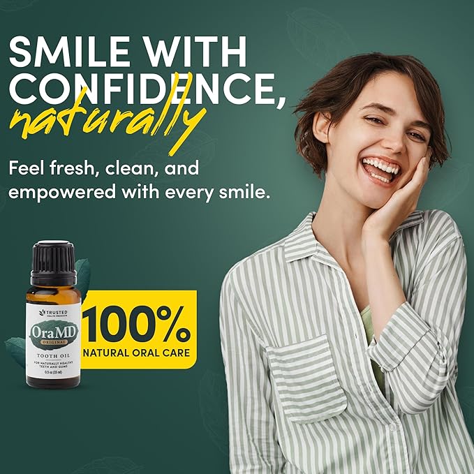 OraMD Original Tooth Oil for Oil Pulling - Healthy Gums, Fresh Breath & Sensitive Teeth Relief - Natural Alternative to Mouthwash (3-Pack)