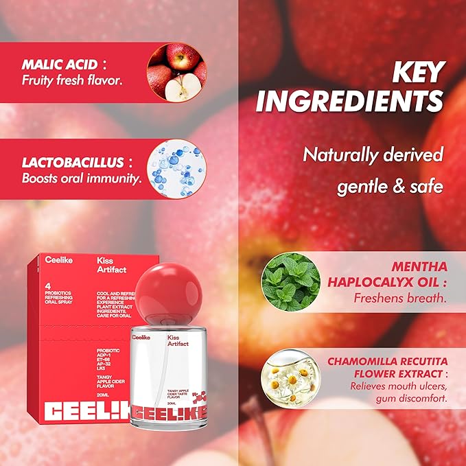 Oral Spray – Fresh Breath, Dual Cooling Experience & Convenient On-The-Go Design – Perfect for Freshening Breath Anywhere, Anytime (Apple Cider, 1 Count)