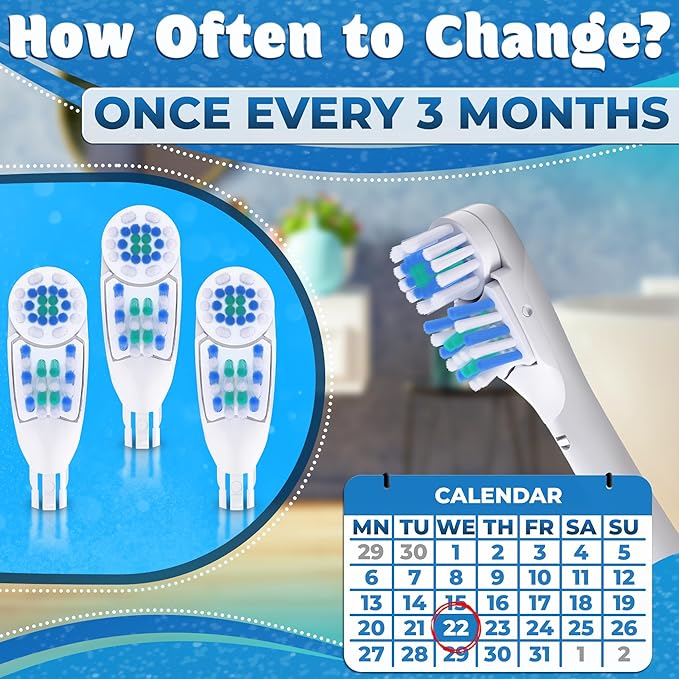 4 Pcs Replacement Tooth Brush Heads with Soft Bristles | Sensitive Toothbrush Heads Compatible with Oral-B 3733 4732 4734 Models – Dual Cleaning Action, Snap-On Design for Daily Oral Care & Cleaning