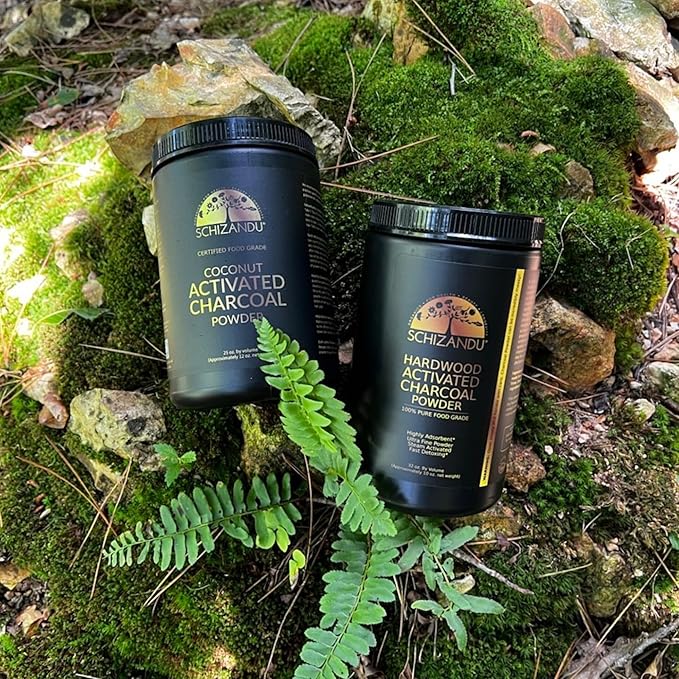 Activated Hardwood Charcoal Powder by Schizandu Vegan 100% | Supports Skin, Body, Teeth Whitening 3-Packs