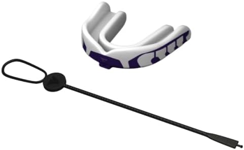 Velocity Champion Junior Mouthguard, 1 Pack, Purple & White - for Ages 5 to 10 - Ideal for Lacrosse, Football, Hockey, Basketball, Soccer, Boxing, Martial Arts, Field Hockey, and More