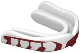 Velocity Champion Youth Mouthguard, 1 Pack, Maroon & White - for Ages 11 to 18 - Ideal for Lacrosse, Football, Hockey, Basketball, Soccer, Boxing, Martial Arts, Field Hockey, and More