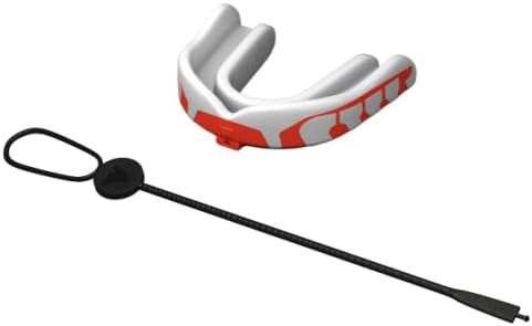 Velocity Champion Junior Mouthguard, 1 Pack, Orange & White Orange Flavor - for Ages 5 to 10 - Ideal for Lacrosse, Football, Hockey, Basketball, Soccer, Boxing, Martial Arts, Field Hockey, and More