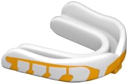 Velocity Champion Youth Mouthguard, 1 Pack, Yellow & White - for Ages 11 to 18 - Ideal for Lacrosse, Football, Hockey, Basketball, Soccer, Boxing, Martial Arts, Field Hockey, and More