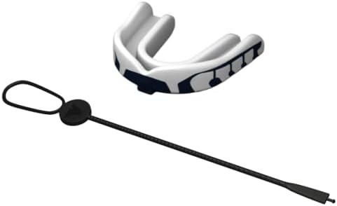 Velocity Champion Junior Mouthguard, 1 Pack, Navy & White - for Ages 5 to 10 - Ideal for Lacrosse, Football, Hockey, Basketball, Soccer, Boxing, Martial Arts, Field Hockey, and More