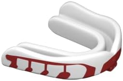 Velocity Champion Youth Mouthguard, 1 Pack, Red & White - for Ages 11 to 18 - Ideal for Lacrosse, Football, Hockey, Basketball, Soccer, Boxing, Martial Arts, Field Hockey, and More