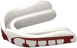 Velocity Champion Adult Mouthguard, 1 Pack, Maroon & White - for Ages 18 and Up - Ideal for Lacrosse, Football, Hockey, Basketball, Soccer, Boxing, Martial Arts, Field Hockey, and More