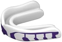 Velocity Champion Junior Mouthguard, 1 Pack, Purple & White - for Ages 5 to 10 - Ideal for Lacrosse, Football, Hockey, Basketball, Soccer, Boxing, Martial Arts, Field Hockey, and More