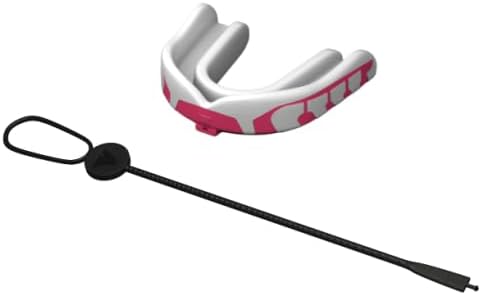 Velocity Champion Junior Mouthguard, 1 Pack, Pink & White - for Ages 5 to 10 - Ideal for Lacrosse, Football, Hockey, Basketball, Soccer, Boxing, Martial Arts, Field Hockey, and More