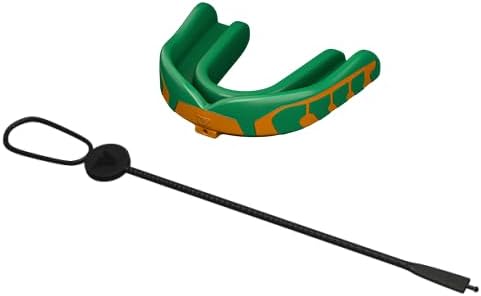 Velocity Champion Junior Mouthguard, 1 Pack, Green & Yellow - for Ages 5 to 10 - Ideal for Lacrosse, Football, Hockey, Basketball, Soccer, Boxing, Martial Arts, Field Hockey, and More