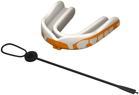 Velocity Champion Adult Mouthguard, 1 Pack, Yellow & White - for Ages 18 and Up - Ideal for Lacrosse, Football, Hockey, Basketball, Soccer, Boxing, Martial Arts, Field Hockey, and More