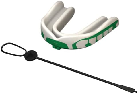 Velocity Champion Adult Mouthguard, 1 Pack, Lime & White - for Ages 18 and Up - Ideal for Lacrosse, Football, Hockey, Basketball, Soccer, Boxing, Martial Arts, Field Hockey, and More