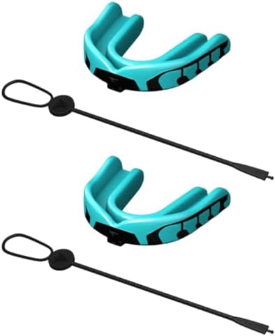 Velocity Champion Youth Mouthguard, 2 Pack, Black & Carolina Blue - for Ages 11 to 18 - Ideal for Lacrosse, Football, Hockey, Basketball, Soccer, Boxing, Martial Arts, Field Hockey, and More