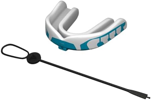 Velocity Champion Youth Mouthguard, 1 Pack, Carolina Blue & White - for Ages 11 to 18 - Ideal for Lacrosse, Football, Hockey, Basketball, Soccer, Boxing, Martial Arts, Field Hockey, and More
