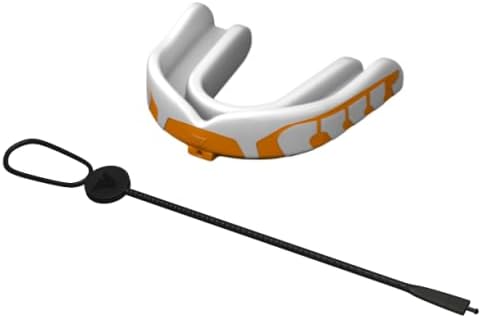 Velocity Champion Youth Mouthguard, 1 Pack, Yellow & White - for Ages 11 to 18 - Ideal for Lacrosse, Football, Hockey, Basketball, Soccer, Boxing, Martial Arts, Field Hockey, and More
