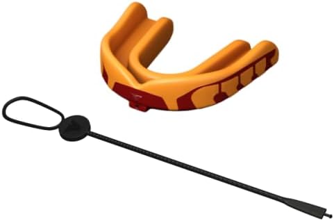 Velocity Champion Youth Mouthguard, 1 Pack, Maroon & Yellow - for Ages 11 to 18 - Ideal for Lacrosse, Football, Hockey, Basketball, Soccer, Boxing, Martial Arts, Field Hockey, and More