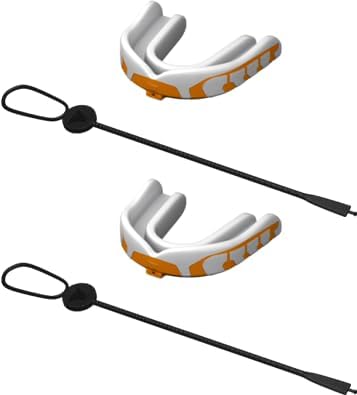 Velocity Champion Junior Mouthguard, 2 Pack, Yellow & White - for Ages 5 to 10 - Ideal for Lacrosse, Football, Hockey, Basketball, Soccer, Boxing, Martial Arts, Field Hockey, and More