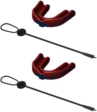 Velocity Champion Junior Mouthguard, 2 Pack, Navy & Red - for Ages 5 to 10 - Ideal for Lacrosse, Football, Hockey, Basketball, Soccer, Boxing, Martial Arts, Field Hockey, and More