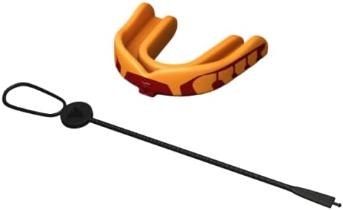 Velocity Champion Junior Mouthguard, 1 Pack, Maroon & Yellow - for Ages 5 to 10 - Ideal for Lacrosse, Football, Hockey, Basketball, Soccer, Boxing, Martial Arts, Field Hockey, and More