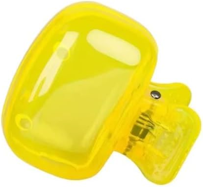 ANAKOR Travel Toothbrush Head Covers – Portable Plastic Toothbrush Protector Caps, Protective Brush Pod Cases with Clip for Home & Travel Use-2 Pcs (Yellow)
