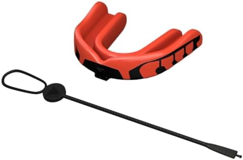 Velocity Champion Youth Mouthguard, 1 Pack, Black & Orange - for Ages 11 to 18 - Ideal for Lacrosse, Football, Hockey, Basketball, Soccer, Boxing, Martial Arts, Field Hockey, and More