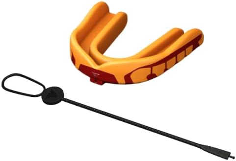 Velocity Champion Adult Mouthguard, 1 Pack, Maroon & Yellow - for Ages 18 and Up - Ideal for Lacrosse, Football, Hockey, Basketball, Soccer, Boxing, Martial Arts, Field Hockey, and More