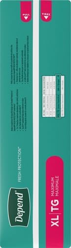 Depend Fresh Protection Adult Incontinence Underwear for Women (Formerly Depend Fit-Flex), Disposable, Maximum, Extra-Large, Blush, 26 Count, Packaging May Vary (Pack of 2)