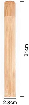 vipolish 2 Pcs Eco-friendly Healthy Natural Bamboo Toothbrush Storage Empty Portable Reusable Toothbrush Container Holder Personal Cleaning Tools Case Tube for Travel Trip