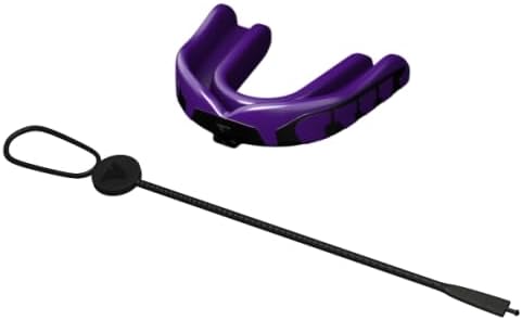 Velocity Champion Junior Mouthguard, 1 Pack, Black & Purple - for Ages 5 to 10 - Ideal for Lacrosse, Football, Hockey, Basketball, Soccer, Boxing, Martial Arts, Field Hockey, and More